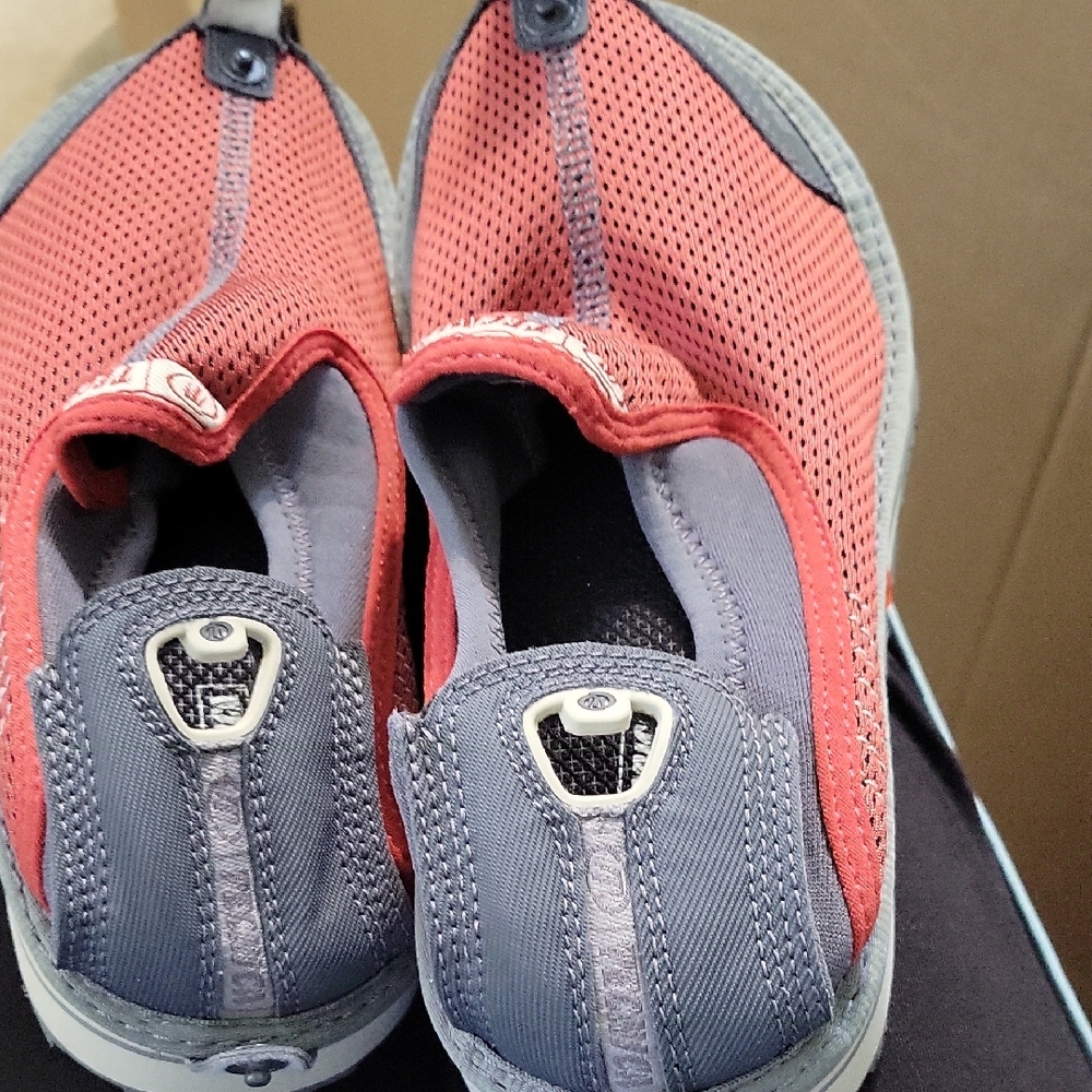 Red and Gray Camping Slip-On Shoes
